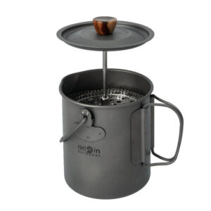 Outdoor Kaffeepresse aus Titan 750ml French Press Ultraleicht