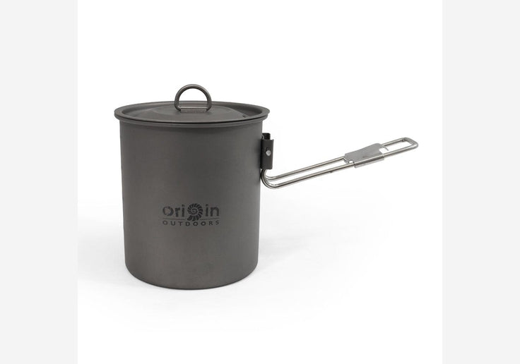 Outdoor Campingtopf aus Titan 750 ml passend für Gaskartusche Ultraleicht