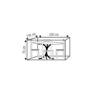 Wehncke Schutzhülle Deluxe - für Sitzgruppen ca. 230 x 135 x 70 cm