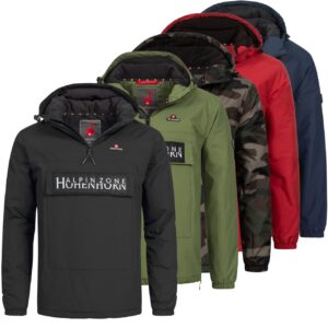 Höhenhorn Allesso Herren Jacke mit Bauchtasche Windbreaker Gefüttert 3XL Rot