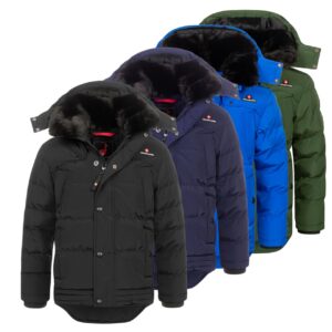 Höhenhorn Bergoo Kinder Winter Jacke Jungen Quilted Steppjacke Gefüttert 176 Blau