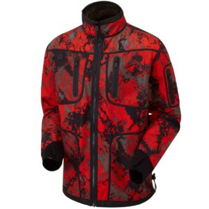 Shooterking Wendbare Fleecejacke Braun Rot