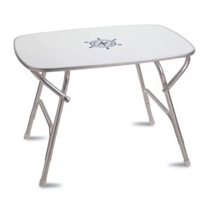 Klapptisch 88 x 60 cm weiß silber Yachtstyle