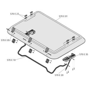 Dometic Heki 2 Glaskuppel mit Anbauteile