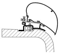 Adapter für Fiat Ducato bis Baujahr 06/2006 zu Thule|Omnistor Serie 6 und 9