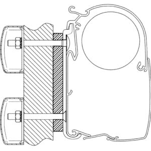 Adapter-Set Dethleffs Globebus für Markisenlänge 3