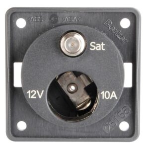 Antennen Steckdose anthrazit matt Integro 12 Volt und SAT