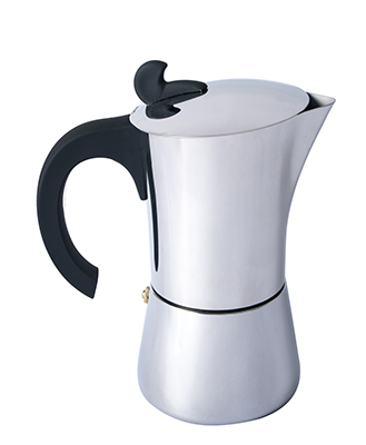 BasicNature Espresso Maker Edelstahl 6 Tassen