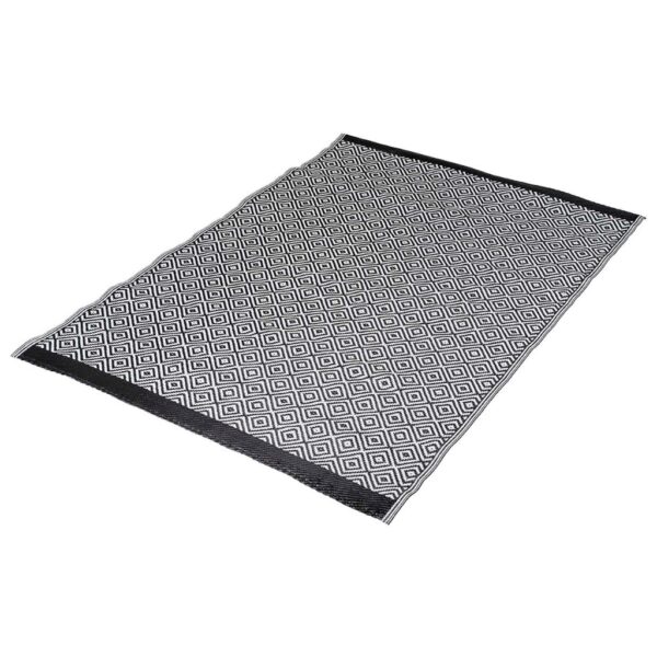 Bo-Camp Outdoor-Teppich 180 x 120 cm schwarz weiß