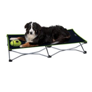 Hundebett Hundeliege faltbar schwarz-lime