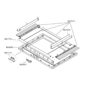 Dometic Innenrahmen komplett für Dachhaube Midi-Heki Style 700 x 500