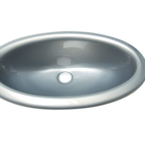 Einlege Waschbecken Oval silber