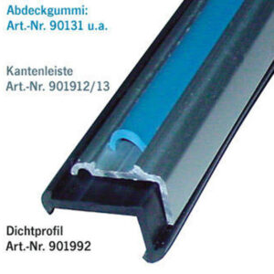 Gummi-Dichtprofil für Aluleisten 20x11mm 20 Meter