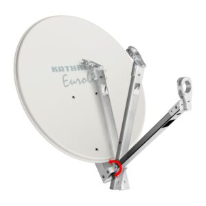 Kathrein SAT Antenne weiß 65cm mit klappbarem LNB-Arm