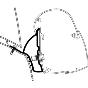 Thule Wandadapter-Set für Hymer Car 302 Omnistor Markise 5102