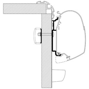 Thule Wandadapter-Set für Knaus Reisemobile ab 2017 Omnistor Serie 5 und 8