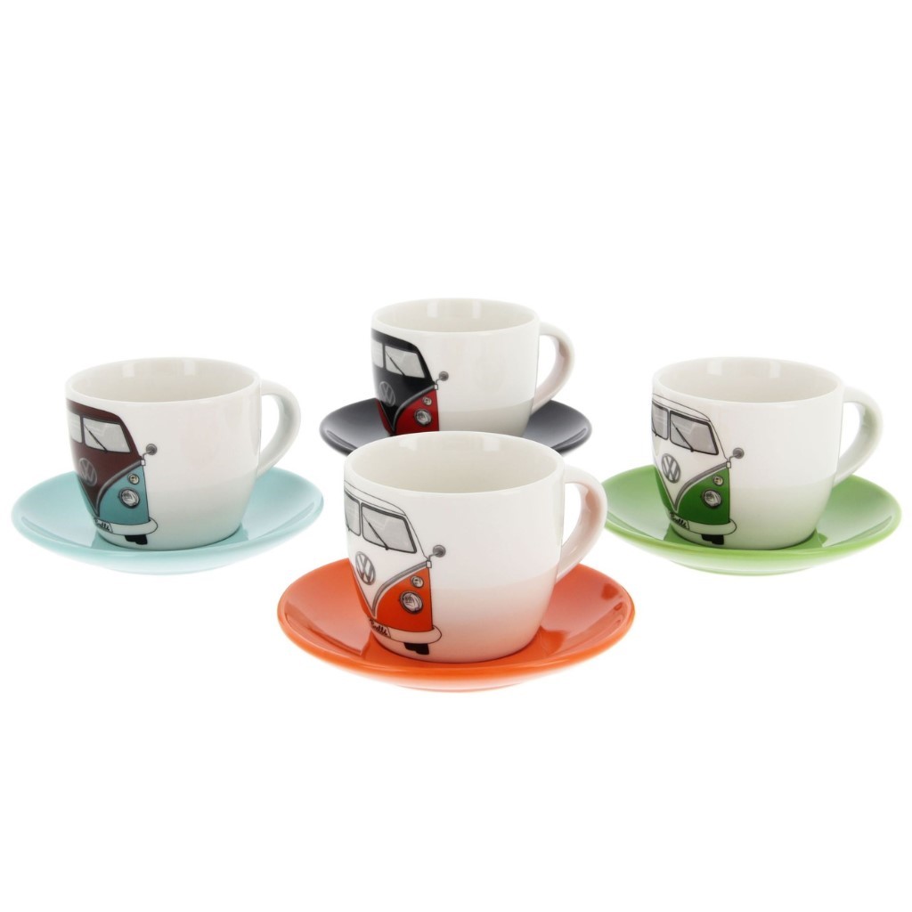 VW Bulli T1 Espresso-Tassen 4er-Set