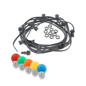 Illu-/Partylichterkette 10m - Außenlichterkette - 10 x bunte LED Lampe