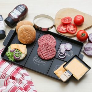 Cookut Burger Chef - Burger Set - Anrichteplatte für Burger 40x23cm...