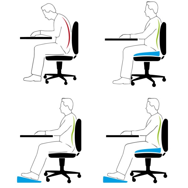 Keilkissen - Sitzkissen in Keilform - orthopädisches Sitzkissen und...