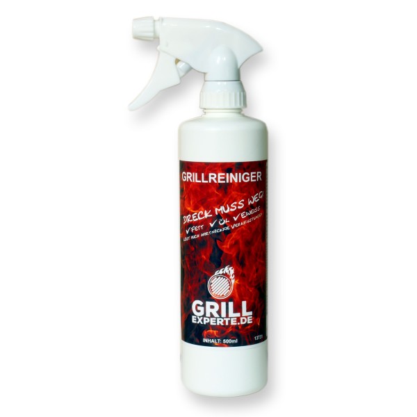 Grillreiniger GRILL-EXPERTE.de - 500ml Sprühflasche - "DRECK MUSS WEG"