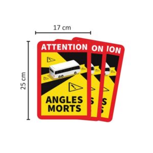 Aufkleberset "Toter Winkel BUS" - Kennzeichnungspflicht in Frankrei...