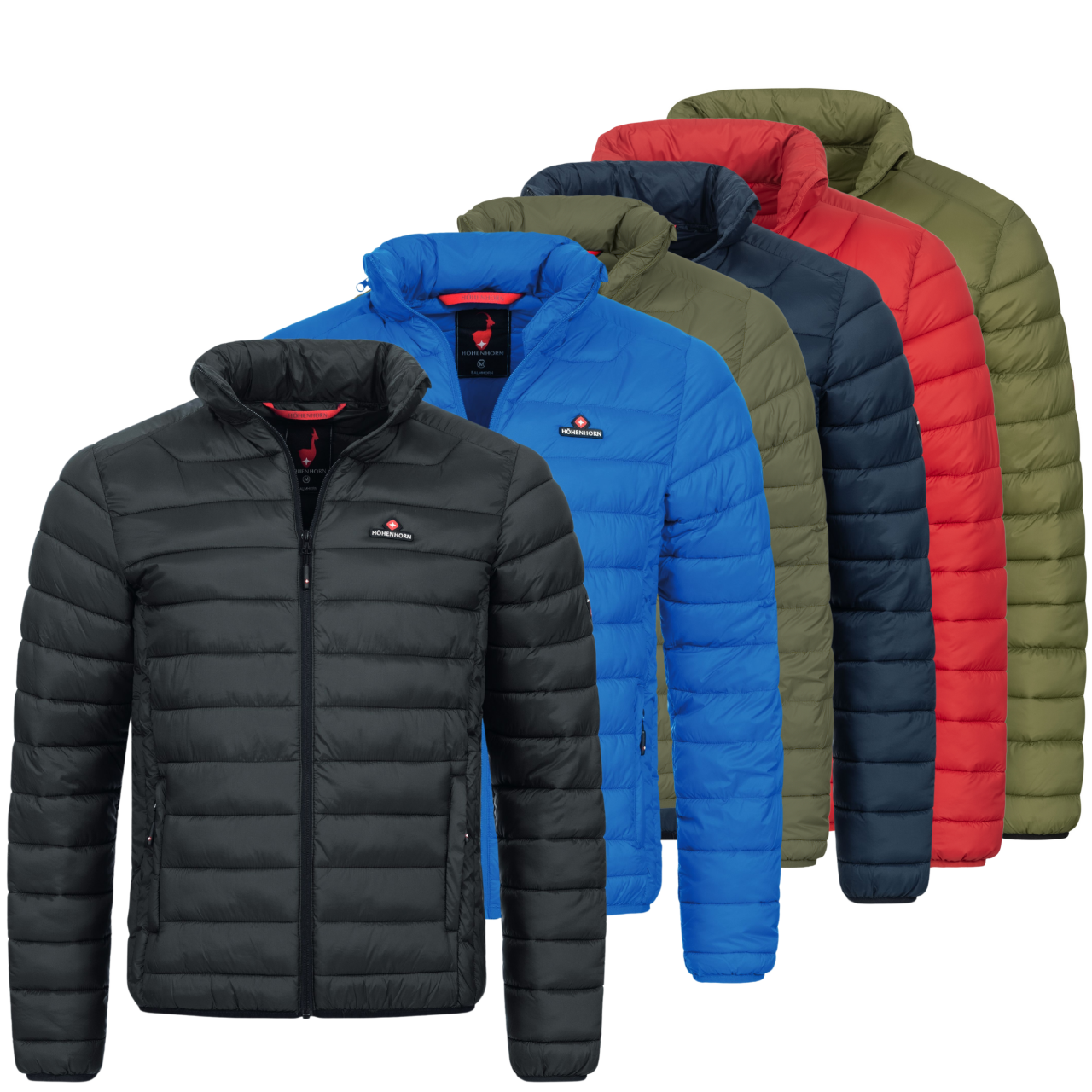 Höhenhorn Balmhorn Herren Jacke Übergangsjacke Steppjacke mit Kapuze L GrÃ¼n/GrÃ¼n