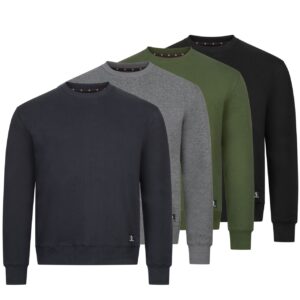 Höhenhorn Wallster Herren Sweatshirt mit Rundhals Pullover Baumwolle 5XL GrÃ¼n