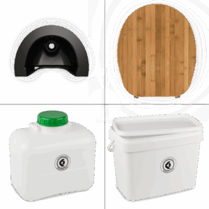 FreeLoo Bambus L Trenntoilette Bausatz compact schwarz