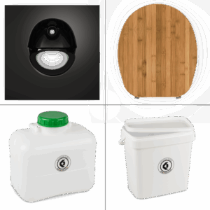 FreeLoo Bambus M Trenntoilette Bausatz Klassik XL schwarz