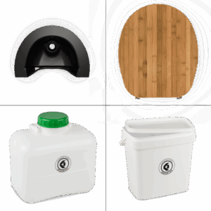 FreeLoo Bambus M Trenntoilette Bausatz Kompakt schwarz