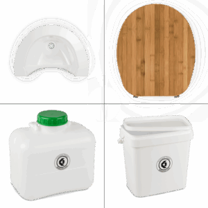 FreeLoo Bambus M Trenntoilette Bausatz Kompakt weiß
