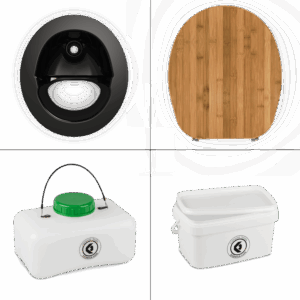 FreeLoo Bambus S Trenntoilette Bausatz Klassik schwarz
