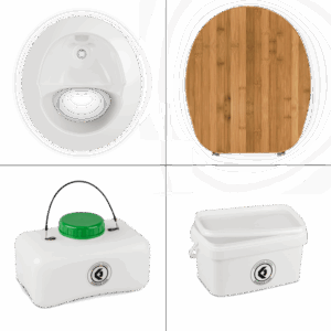 FreeLoo Bambus S Trenntoilette Bausatz Klassik weiß