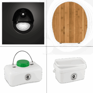 FreeLoo Bambus S Trenntoilette Bausatz Klassik XL schwarz