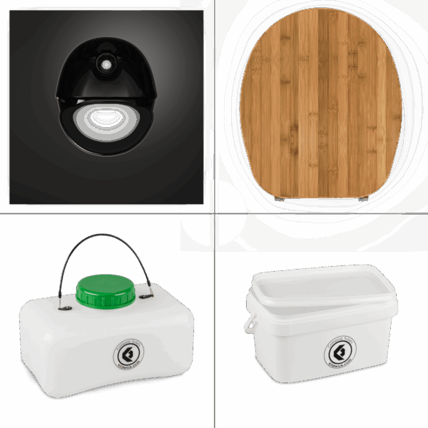 FreeLoo Bambus S Trenntoilette Bausatz Klassik XL schwarz