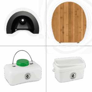 FreeLoo Bambus S Trenntoilette Bausatz Kompakt schwarz
