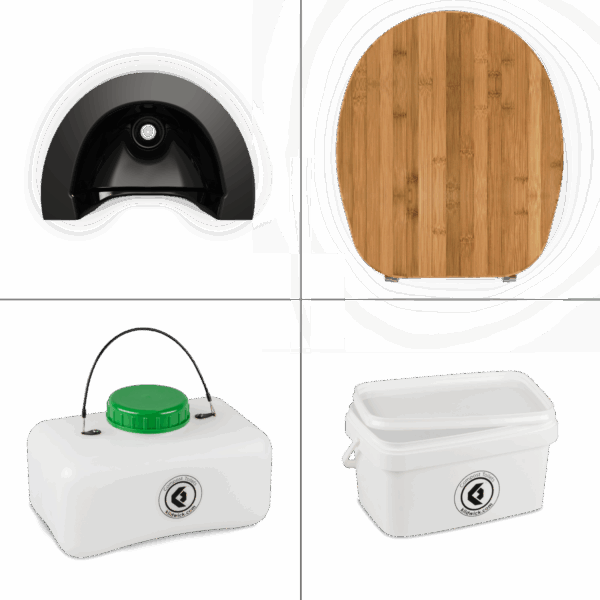 FreeLoo Bambus S Trenntoilette Bausatz Kompakt schwarz