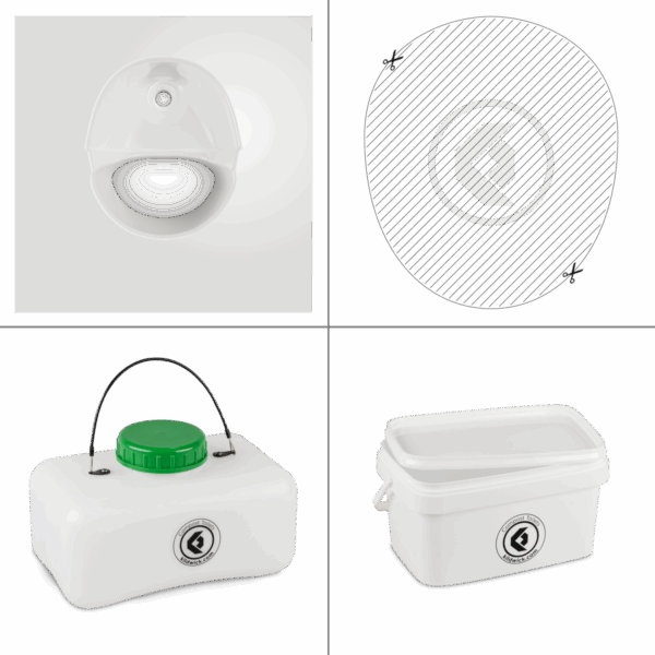 FreeLoo S Trenntoilette Bausatz Klassik XL weiß