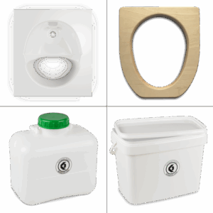FreeLoo Magnet M Trenntoilette Bausatz weiß