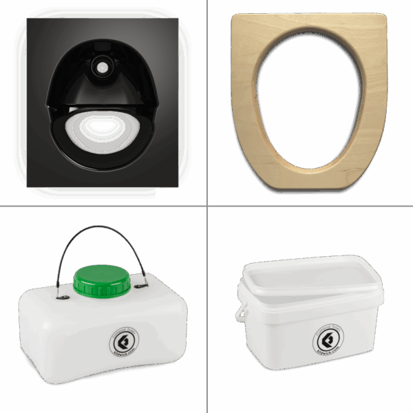 FreeLoo Magnet S Trenntoilette Bausatz schwarz