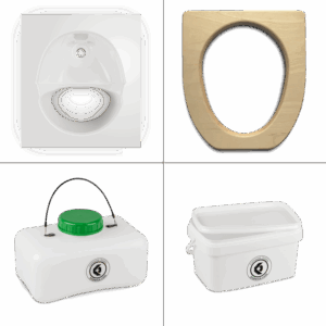 FreeLoo Magnet S Trenntoilette Bausatz weiß