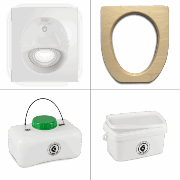FreeLoo Magnet S Trenntoilette Bausatz weiß