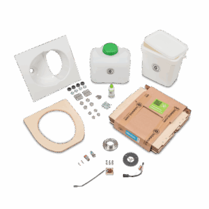 MiniLoo Trenntoilette Bausatz mit Lüfter 12V weiß