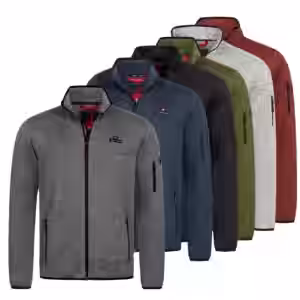 Höhenhorn Tacul Herren Jacke Fleece Strickjacke Strickfleece Outdoor Sweatshirt 5XL Rot