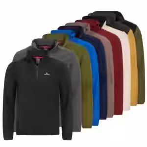 Höhenhorn Skyja Herren Fleece Pullover Sweatshirt Half Zip Fleecepullover 5XL Rot