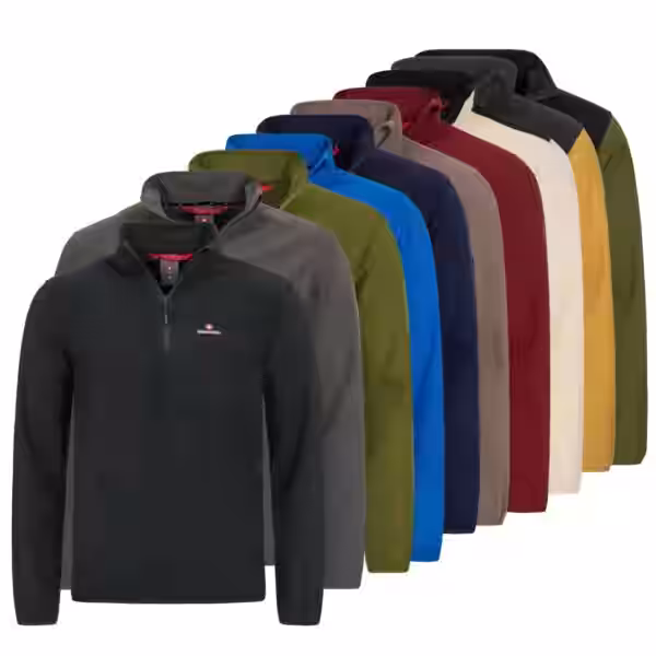 Höhenhorn Skyja Herren Fleece Pullover Sweatshirt Half Zip Fleecepullover 5XL Rot