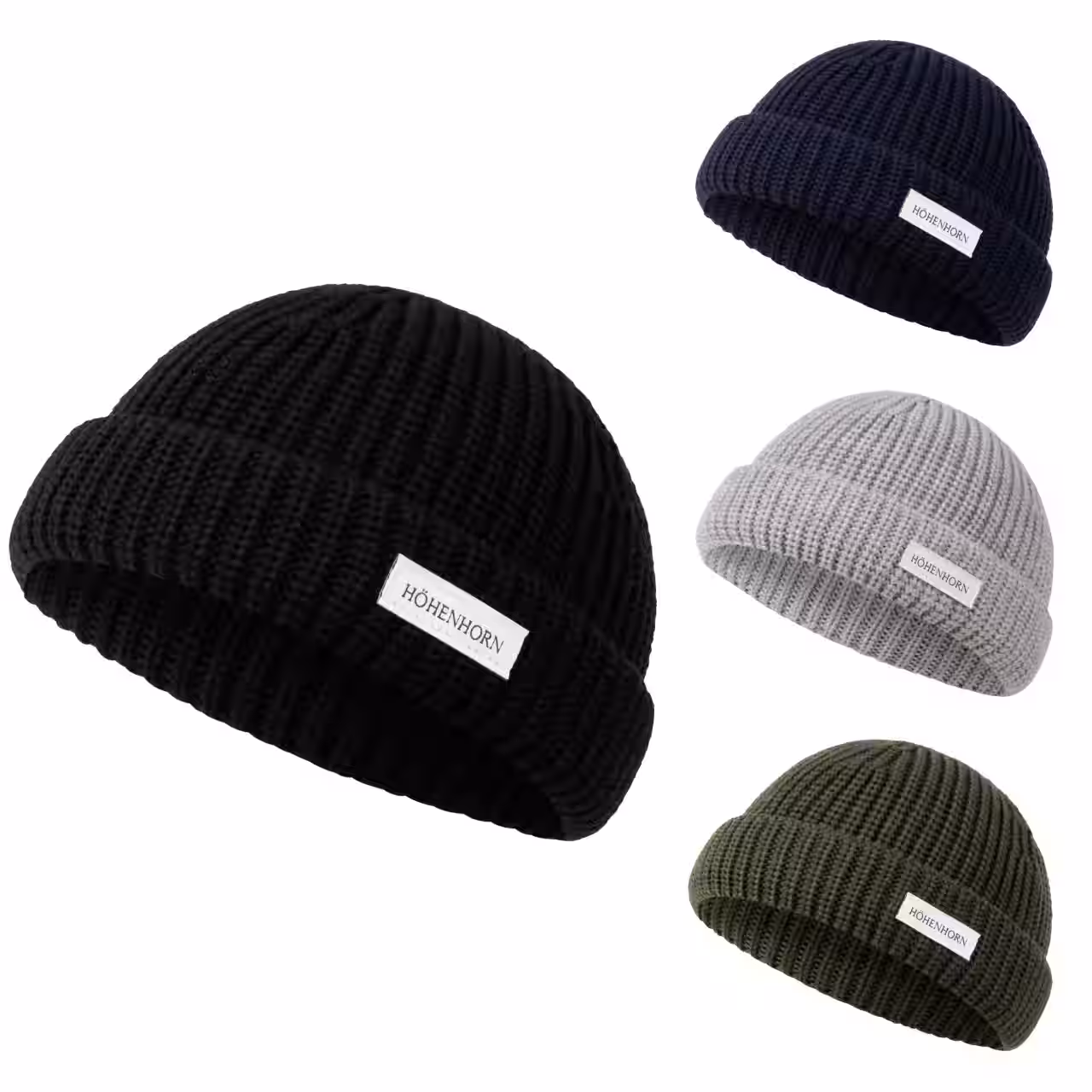 Höhenhorn Fisherman Mütze Unisex Herren Damen Fischermütze Merinowolle EinheitsgrÃ¶sse GrÃ¼n