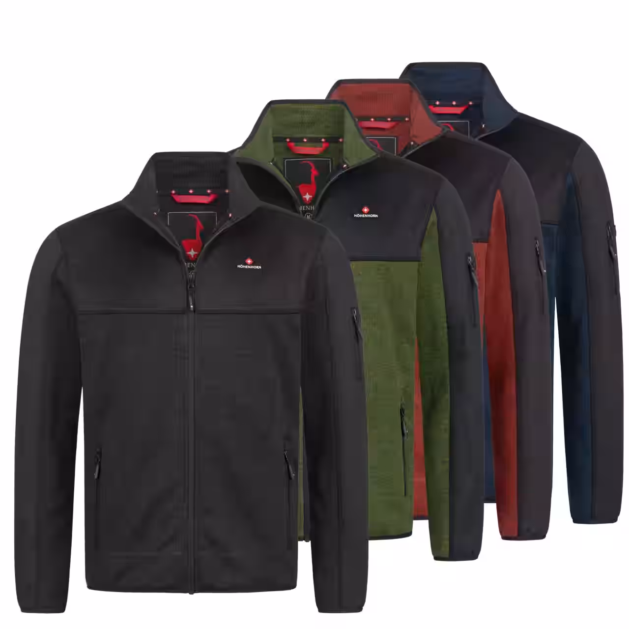 Höhenhorn Naurun Herren Fleecejacke Hybridjacke Strickjacke Softshell 5XL Dunkelblau