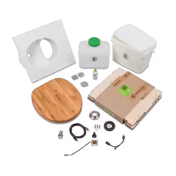 EasyLoo Trenntoilette Bausatz mit Lüfter 5V weiß